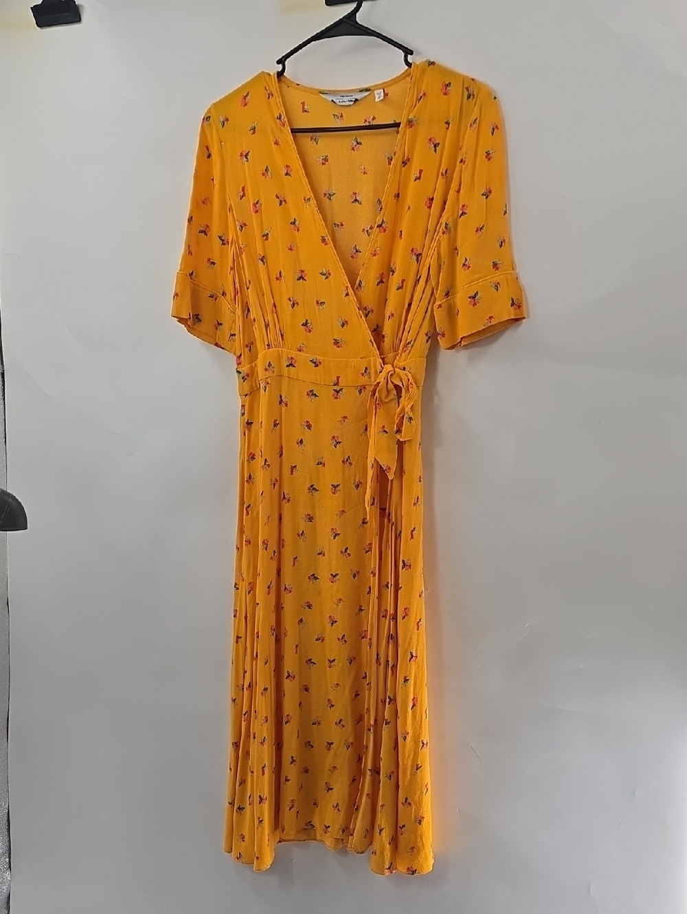 & Other Stories Mustard Yellow Floral Wrap Maxi Dress - Picture 4 of 9